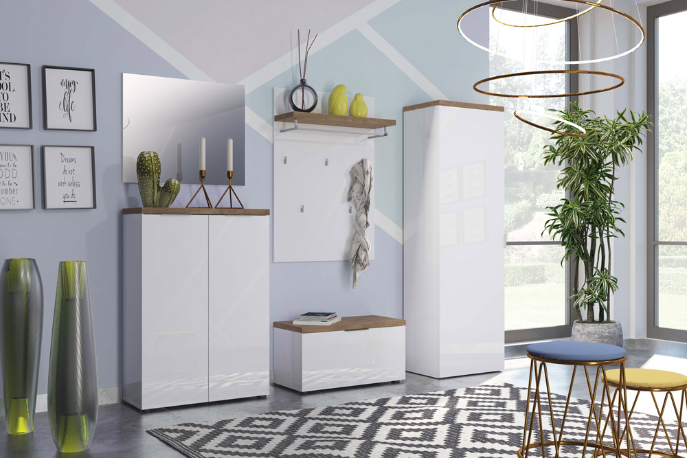 Specchio lineare L.120 cm, Made in Italy