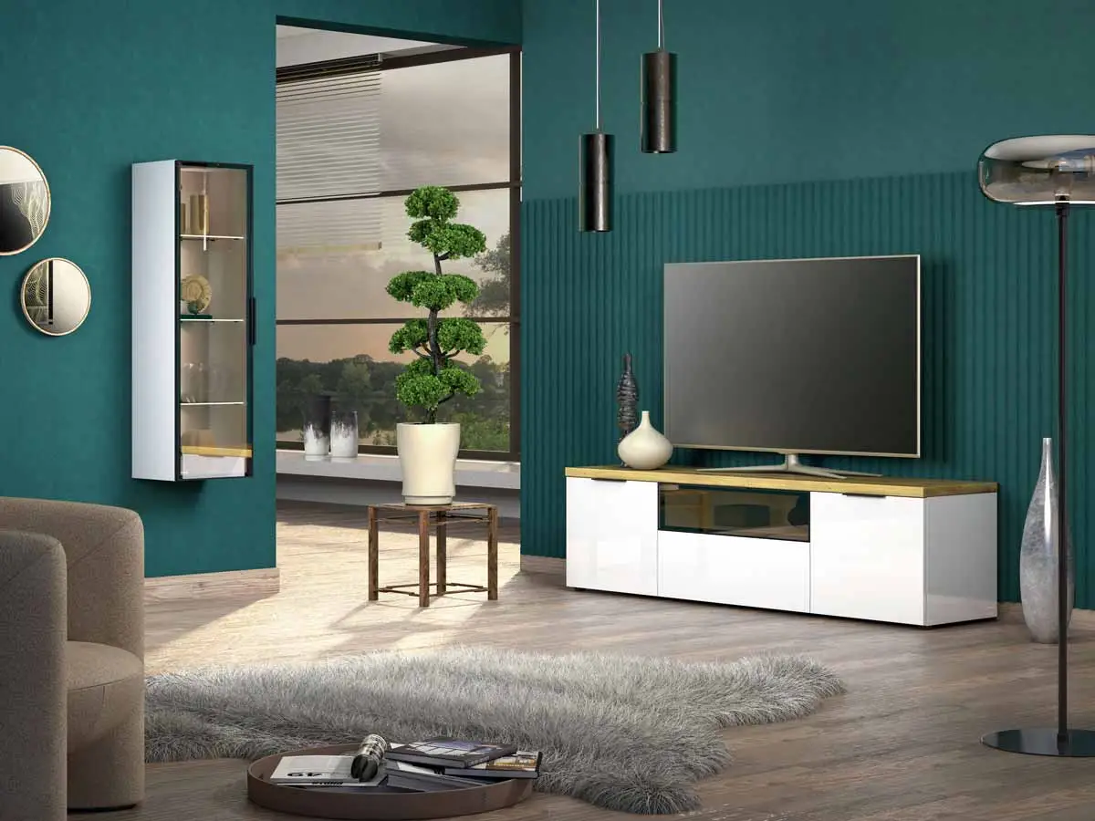 Pensile verticale appeso, finitura Bianco lucido 