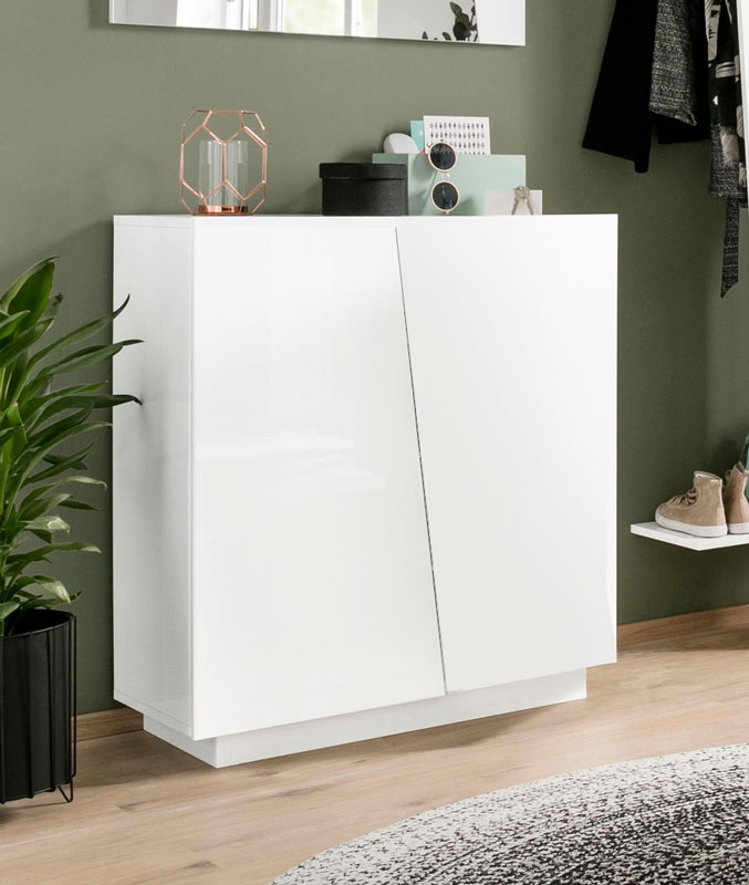 Scarpiera 2 ante, Bianca Lucida