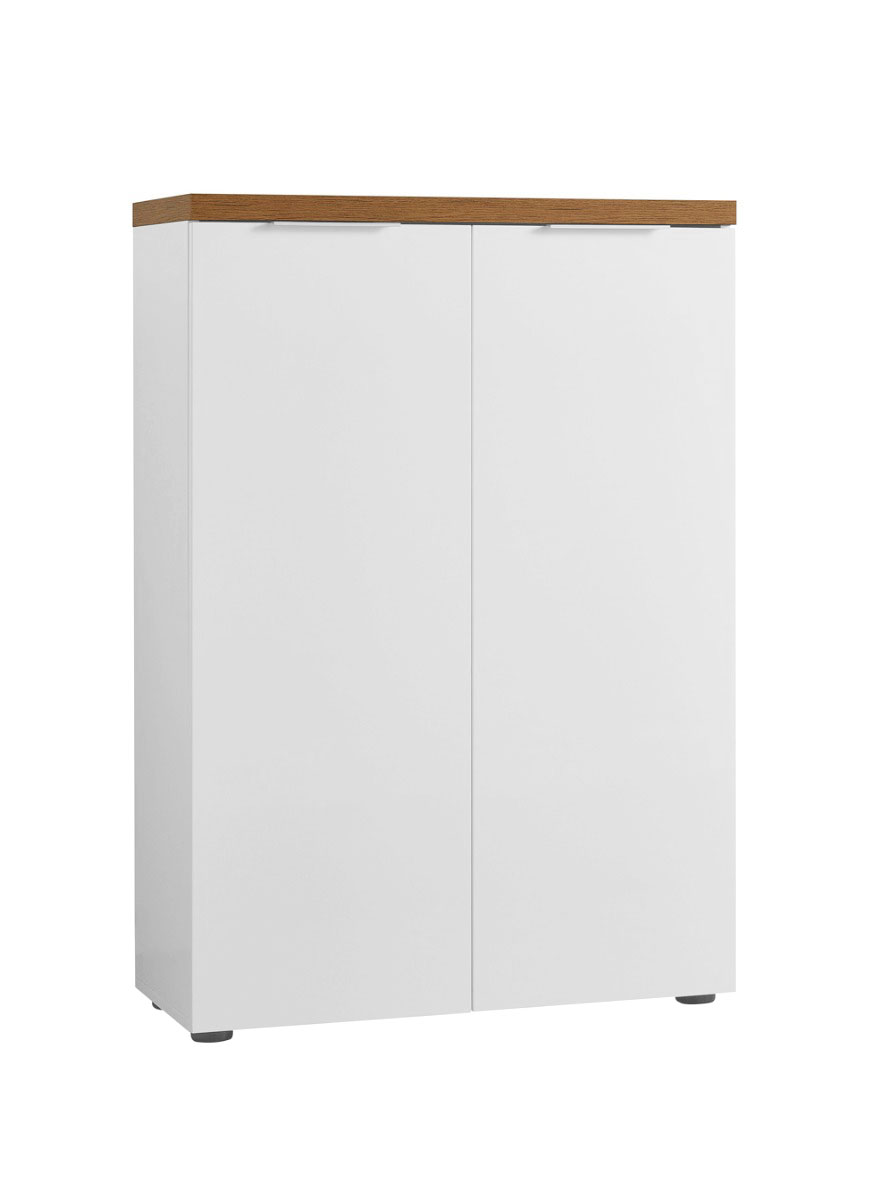 Composizione da ingresso formata da appendiabiti, cassapanca, madia 2 ante e specchio