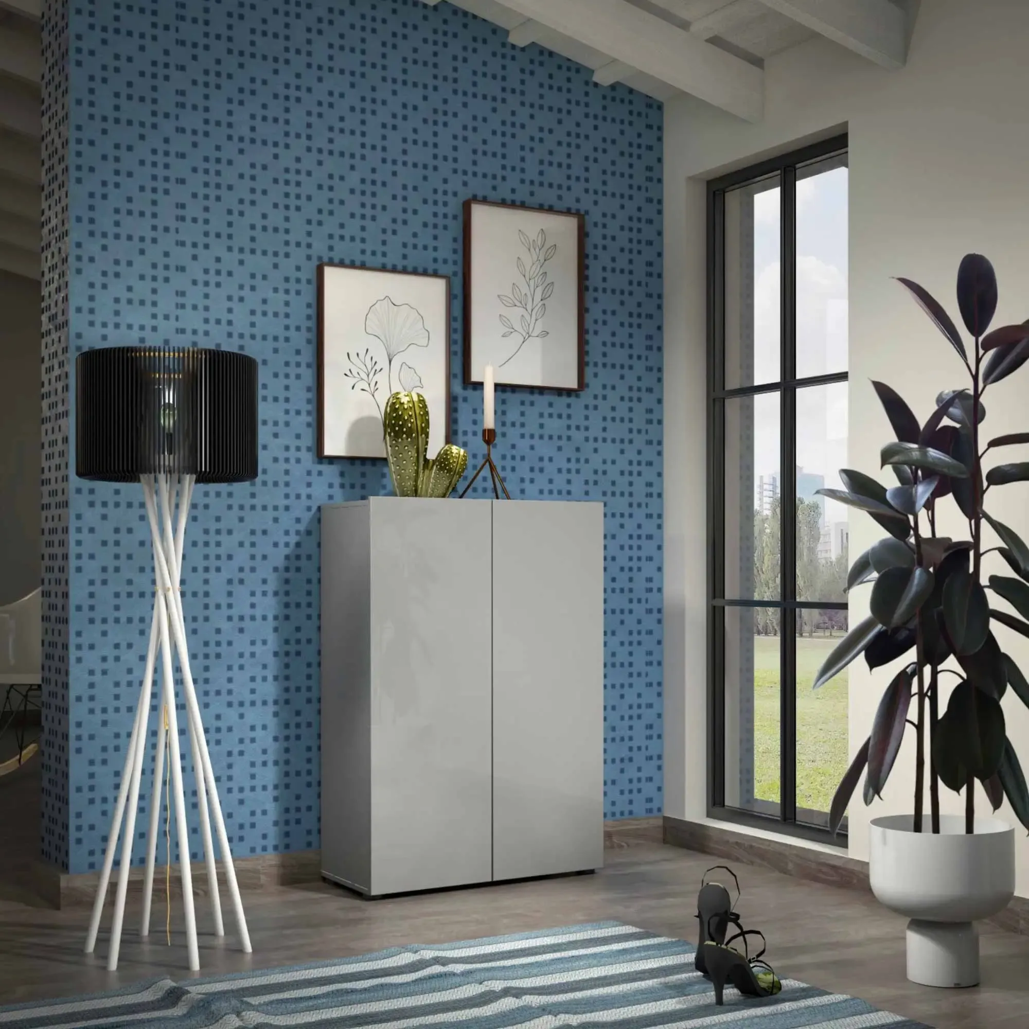 ingresso moderno in offerta Grigio Lucido