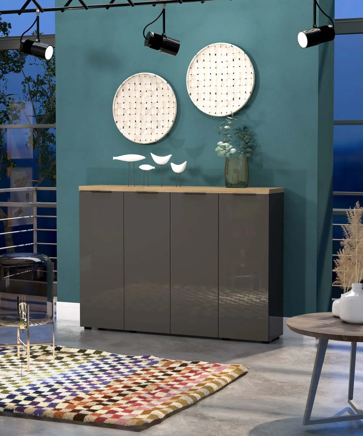 Scarpiera in offerta alta 4 ante Antracite 