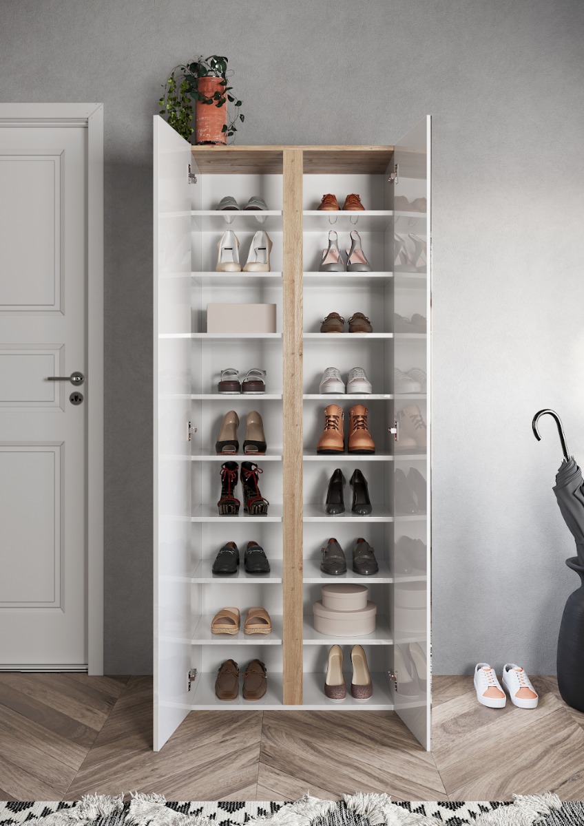 Armadietto / Scarpiera due ante con specchio