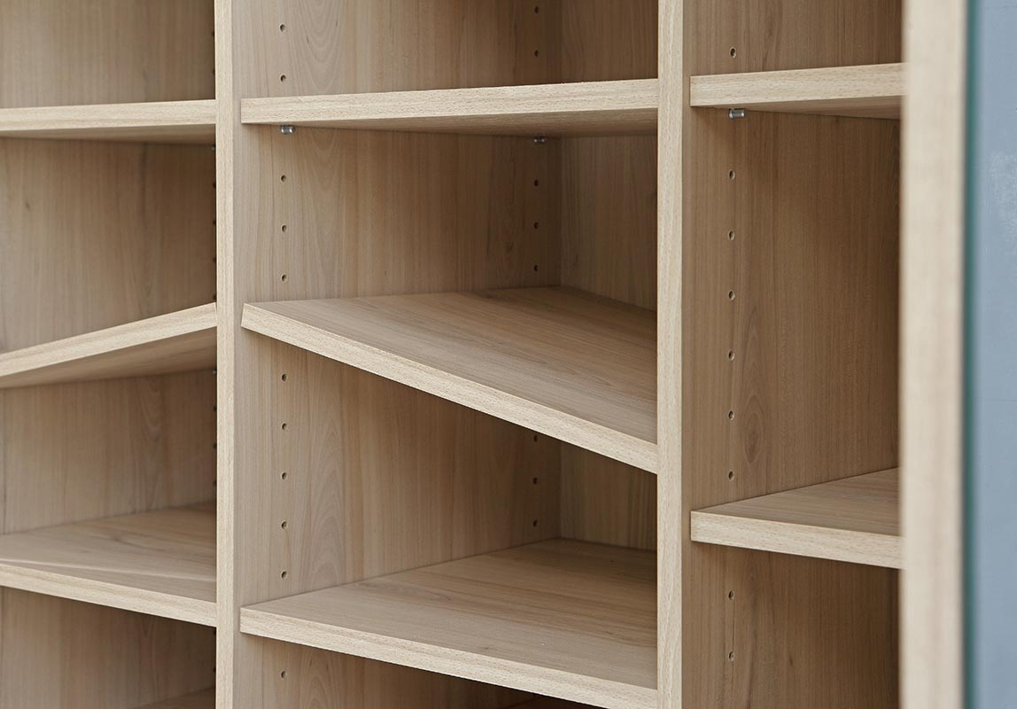 Scarpiera 2 ante con specchio, altezza 190 in finitura Pruno