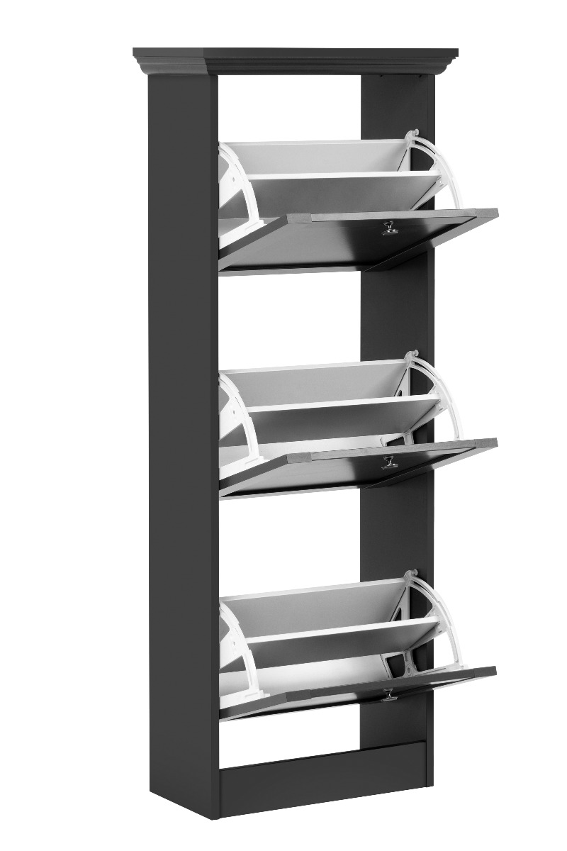 Scarpiera doppia profondità in finitura Grigio antracite