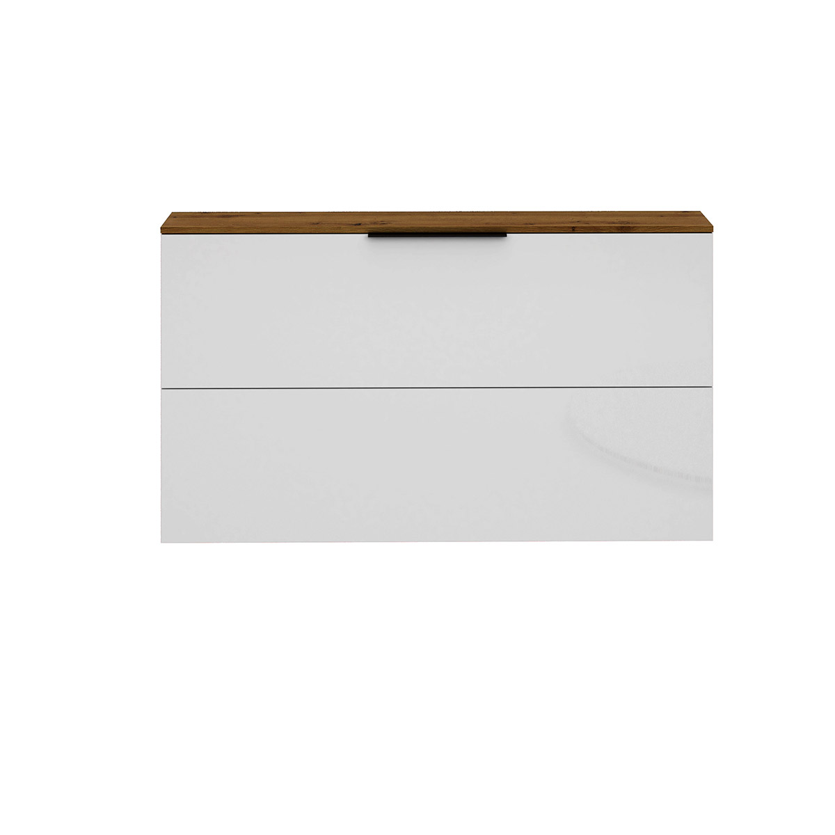 Scarpiera orizzontale Bianca, top Rovere, spedizione gratuita