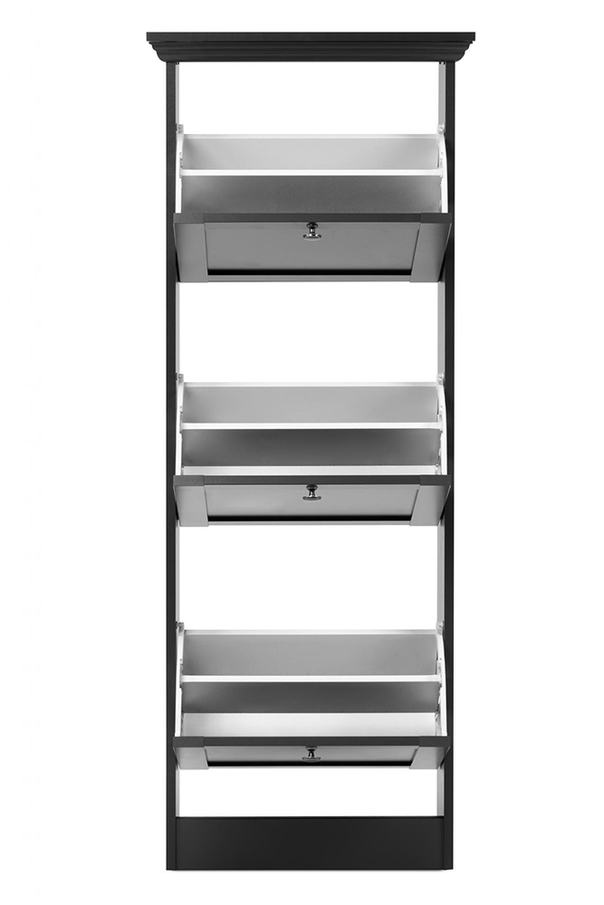 Composizione scandinava per l'ingresso in finitura grigio antracite