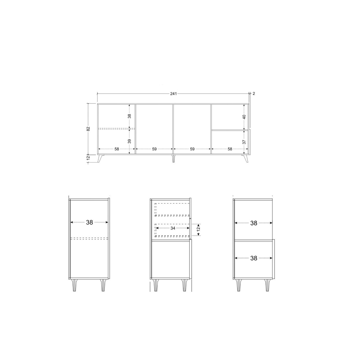 credenza mercure e cashmere