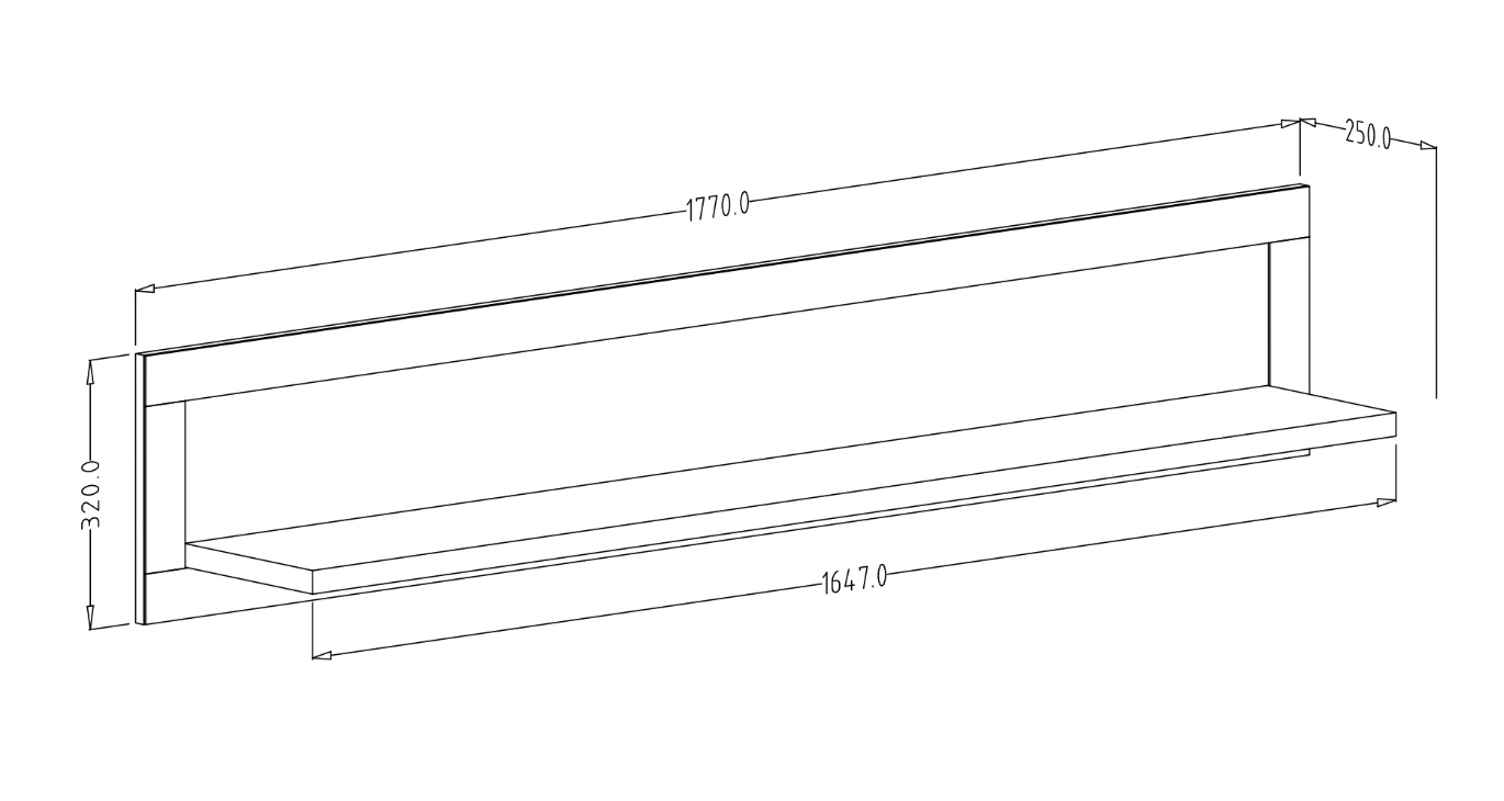 Mensola finitura verde scuro 