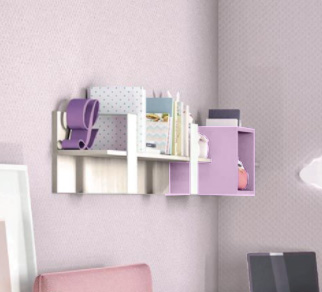 Scrivania moderna con gamba in metallo in finitura Noce brina