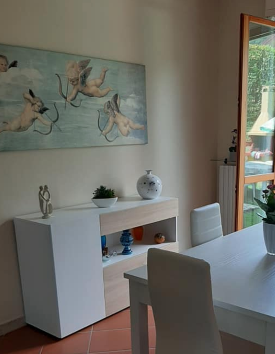 Madia economica colore rovere samoa e bianco lucido