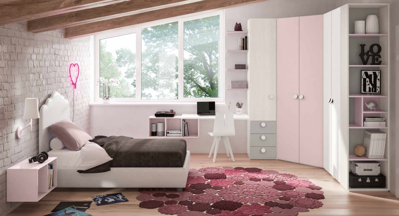 Camerette per bambine, cameretta Ninfea scontata