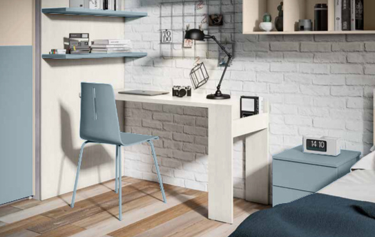 Camera completa per ragazzi in finitura Bianco, Orzo e Carta da zucchero