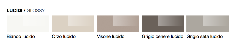 Coppia di comodini moderni con 2 cassetti, finitura Orzo