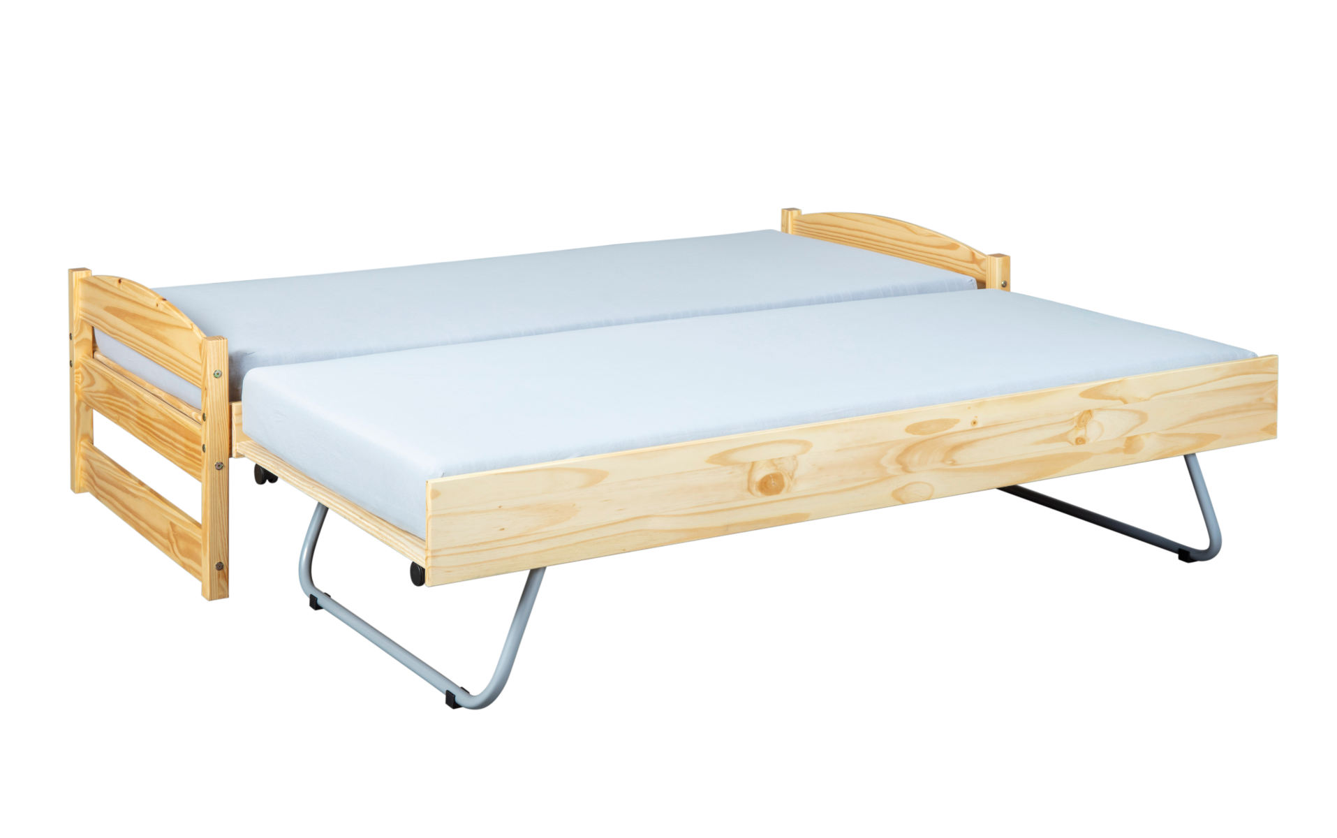 Divano letto con secondo letto ad estrazione alla pari del primo