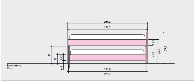Letto multifunzione miele e oliva