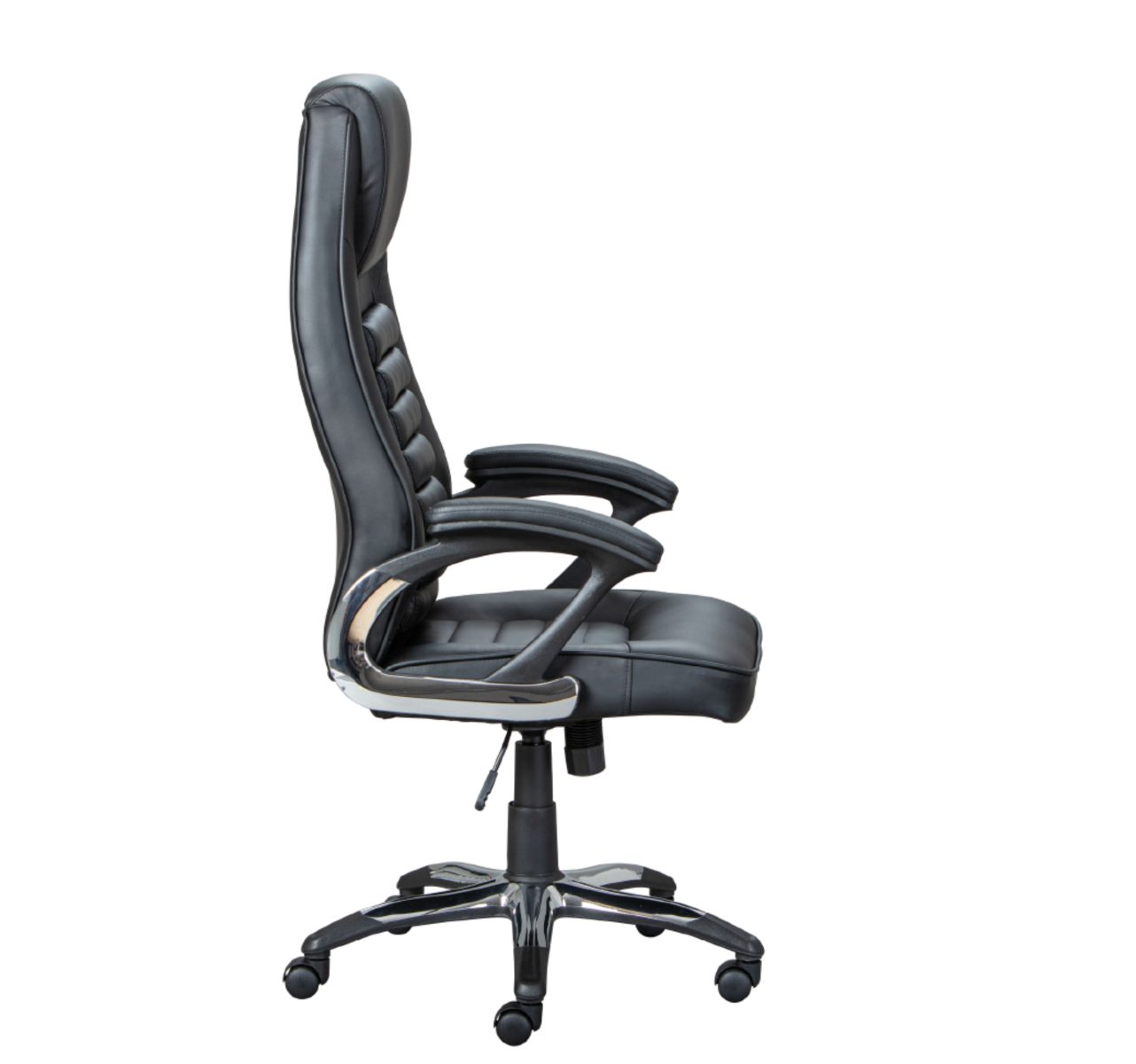 Elegante Poltrona da ufficio, nera, in ecopelle 