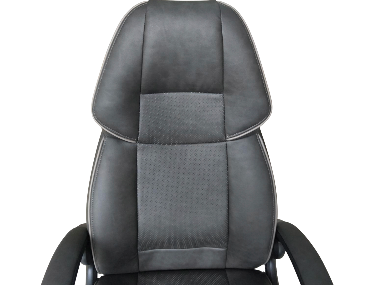 Poltrona da ufficio, grigia lavorazione tono su tono