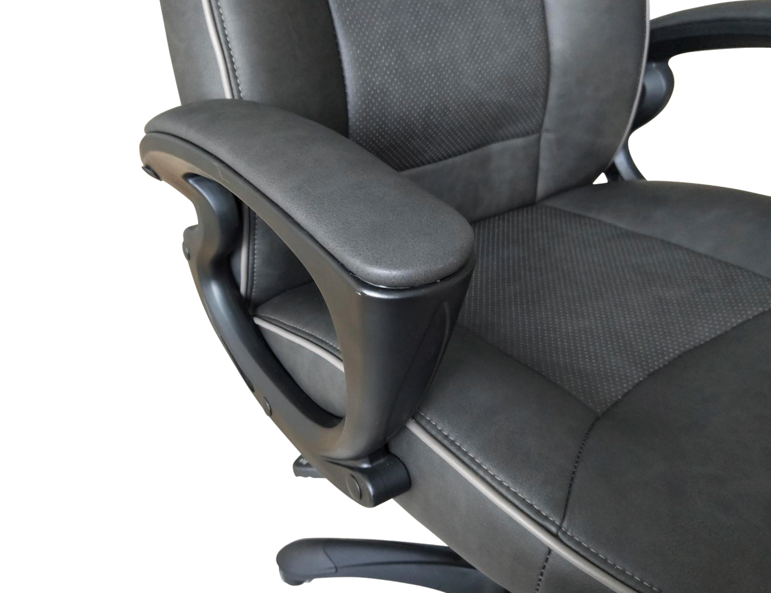 Poltrona da ufficio, grigia lavorazione tono su tono