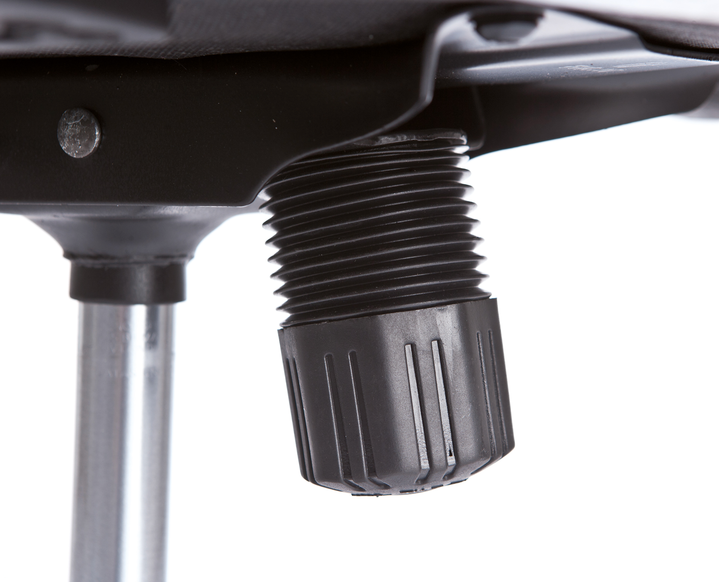 Poltrona da ufficio con ruote, con seduta in ecopelle grigia