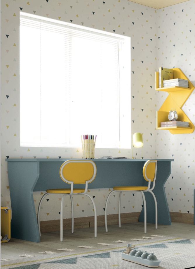 Scrivania moderna con doppia postazione in finitura Cadaques