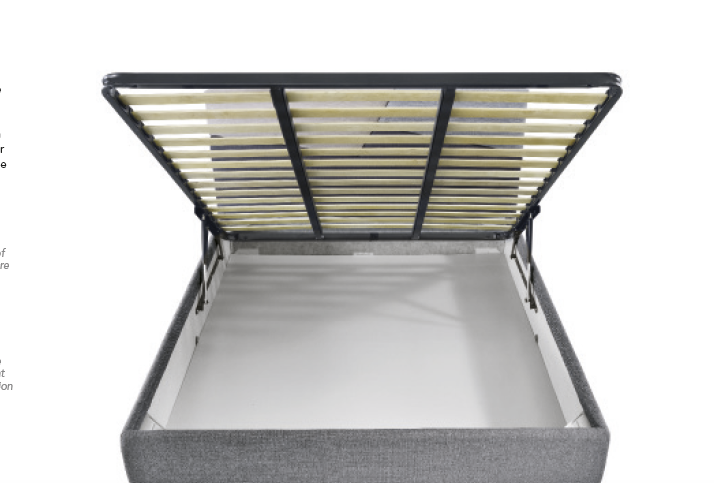 Letto contenitore matrimoiale Skat in ecopelle bianco ottico