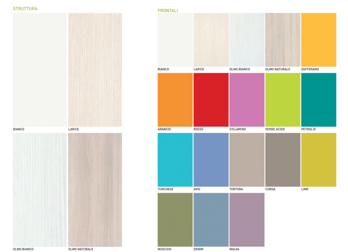 Scrivania  per camerette bianca con pensile Olmo