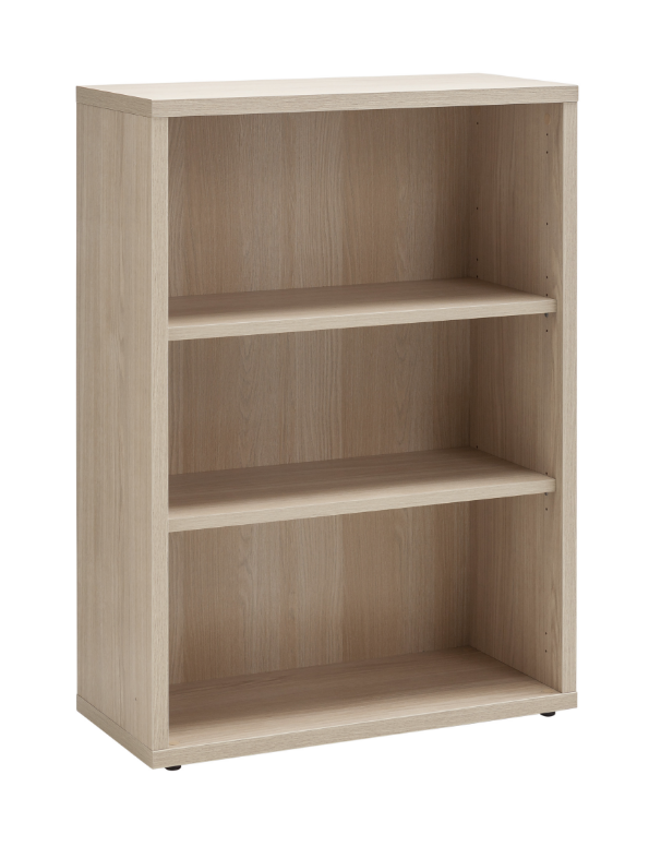 Librerie Leonardo basse con ante e ripiani in finitura Rovere e Nero chalet 