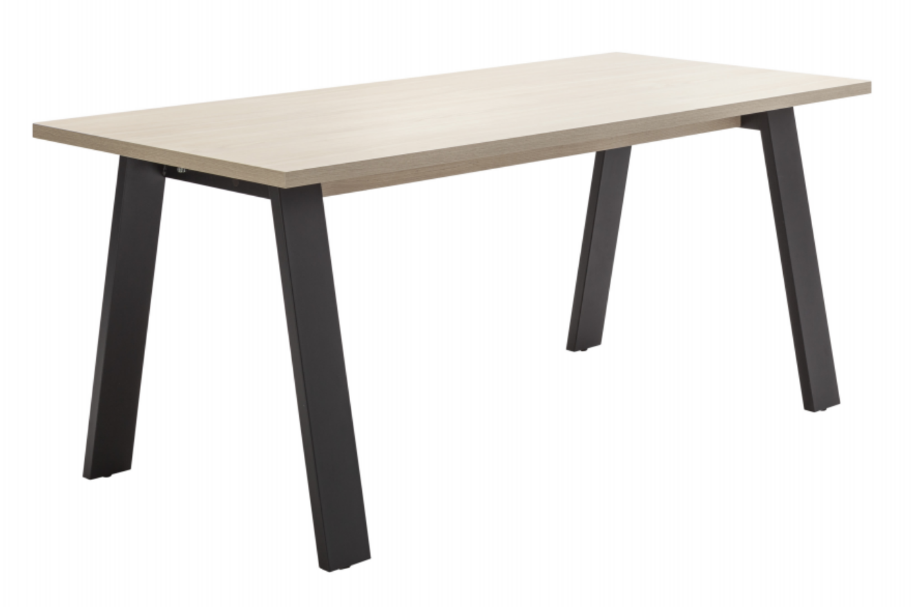 Tavolo moderno Leonardo in finitura Rovere e Nero chalet