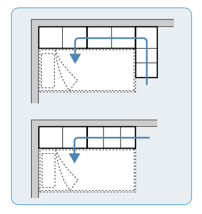 Letto a castello con passerella Riccardo laccato, in finitura Turchese e Tortora 
