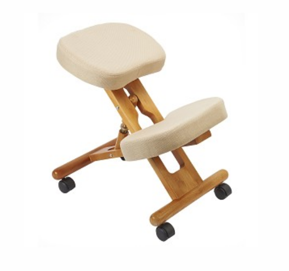 Sgabello ergonomico in legno con ruote