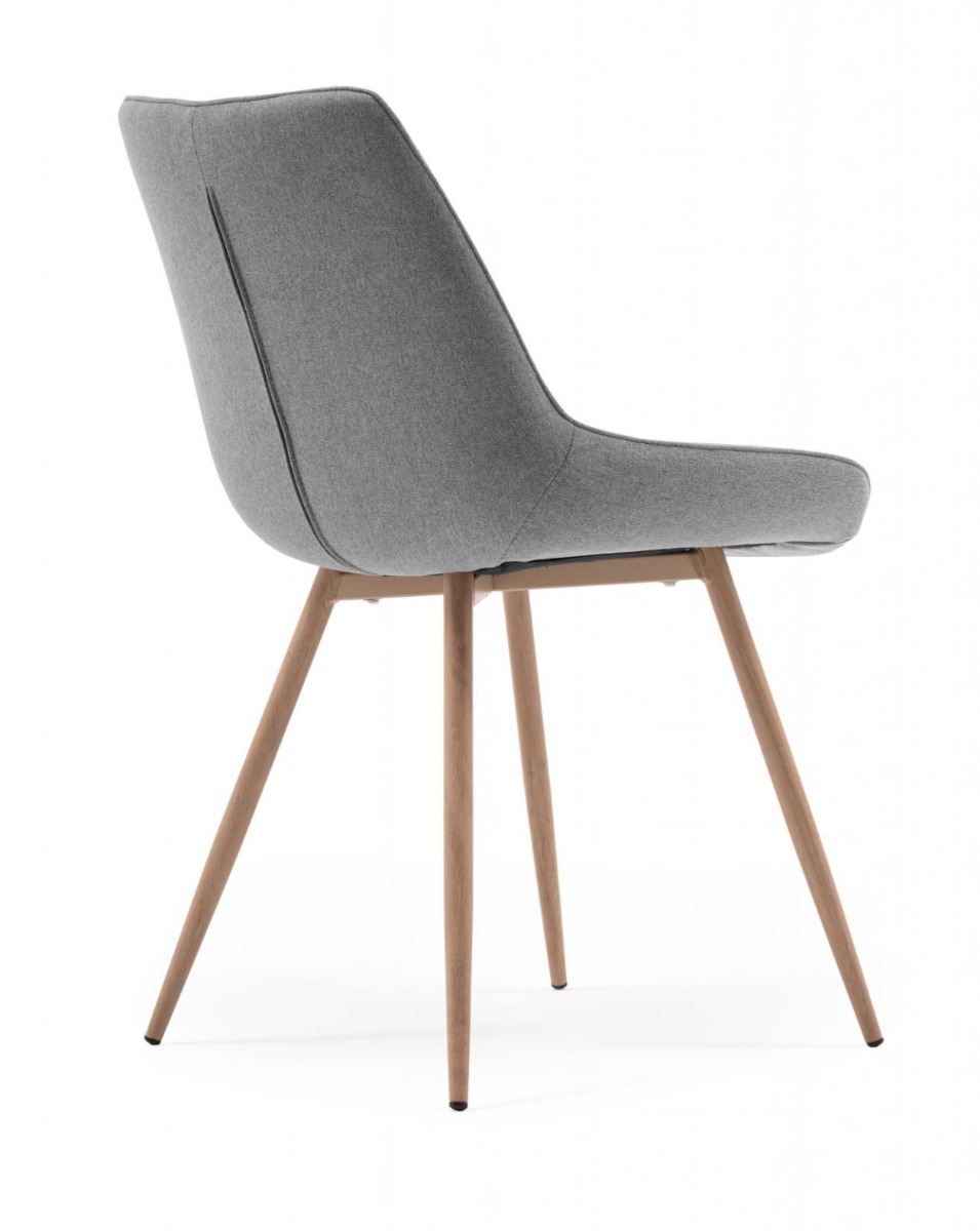 Sedie Nordik di design, colore grigio chiaro