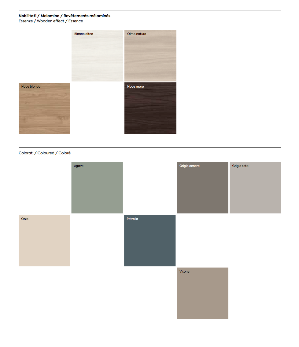 Set moderno Bali completo Orzo e Noce biondo