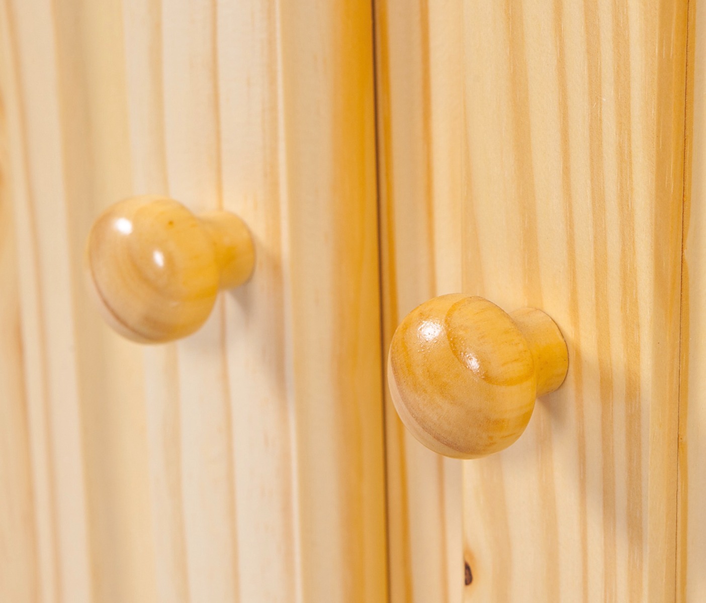 Madia due ante + due cassetti in legno massiccio / naturale