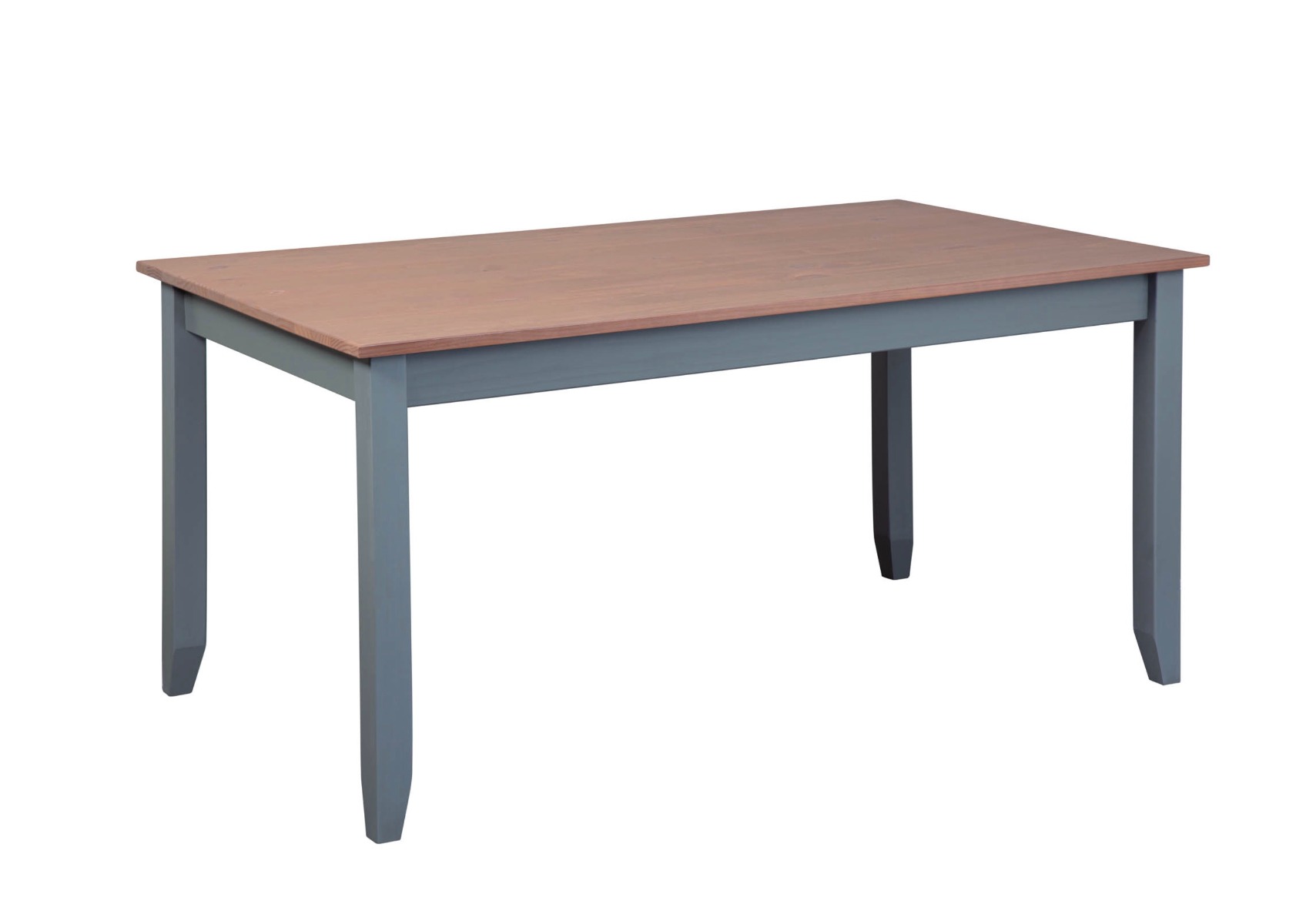 Tavolo moderno in legno massello con gambe color grigio