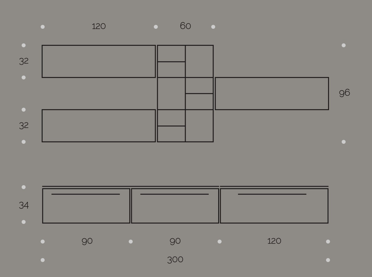 Parete attrezzata moderna  disponibile in diverse finiture, Made in Italy