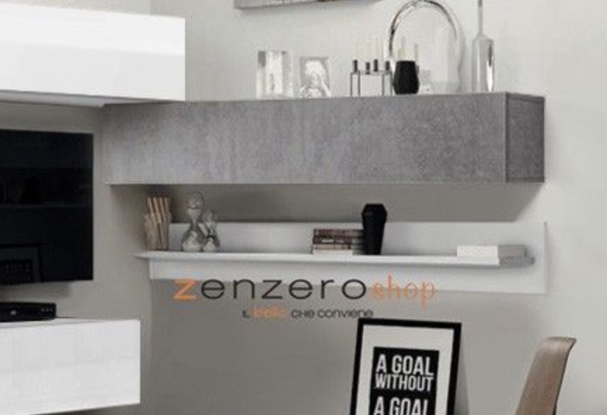 Mensola Bianca Lucida, Made in Italy