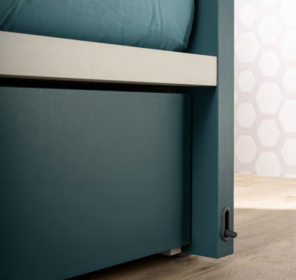 Letto multifunzionale Space Moretti Compact, 2 posti letto con cassetti