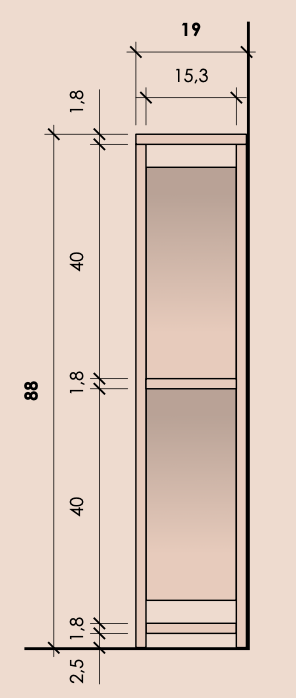 Offerta letto matrimoniale con alloggiamento posteriore, finitura Moka