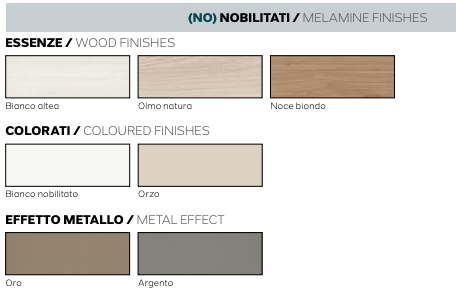 Armadio moderno finitura Olmo Natura, 4 ante battenti