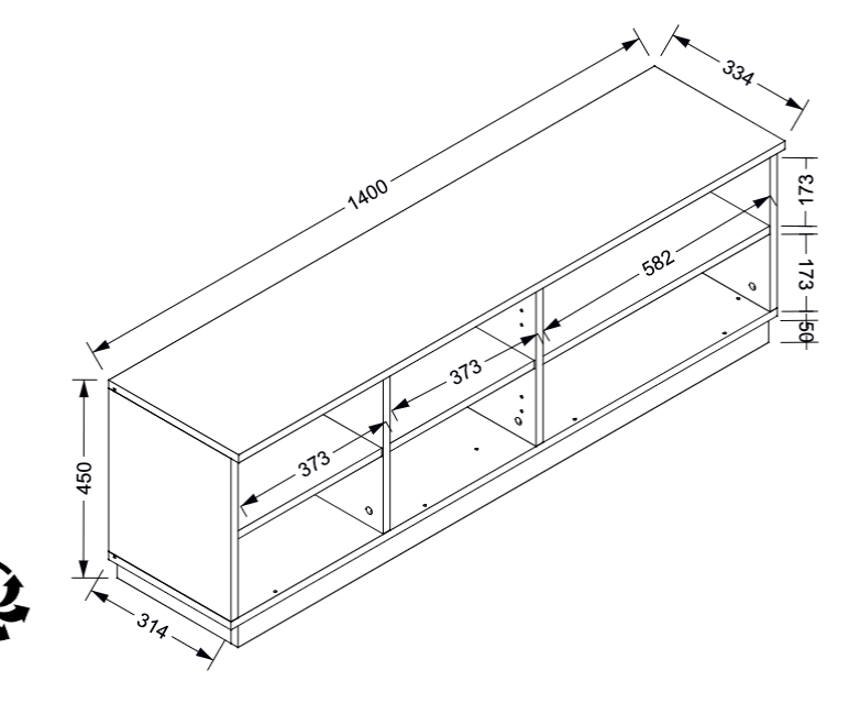 Mobile tv a 2 ante con ripiano in finitura Bianco lucido
