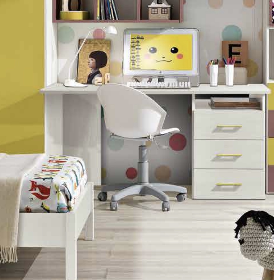 Scrivania con cassettiera L.120, colore Kiri