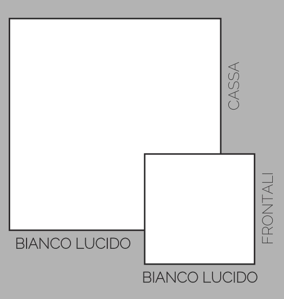 Tavolo bianco lucido fisso L.160, Made in Italy