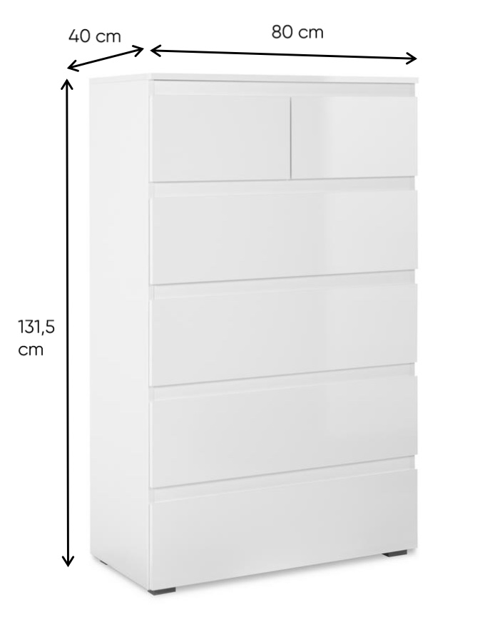 Composizione da ingresso moderna formata da Armadio, Settimino e Madia finitura Bianco lucido Zenzero Shop