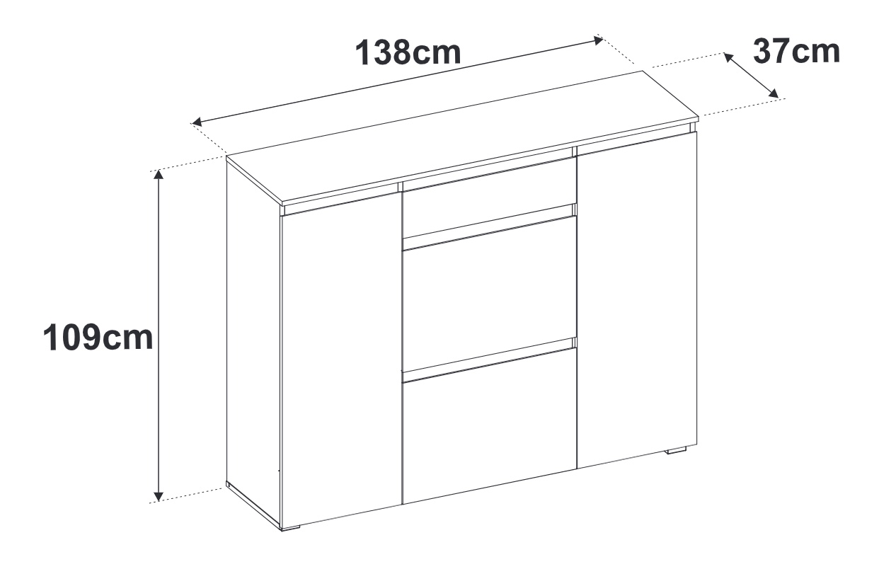 Conveniente e spaziosa scarpiera L.138 finitura Bianco opaco 