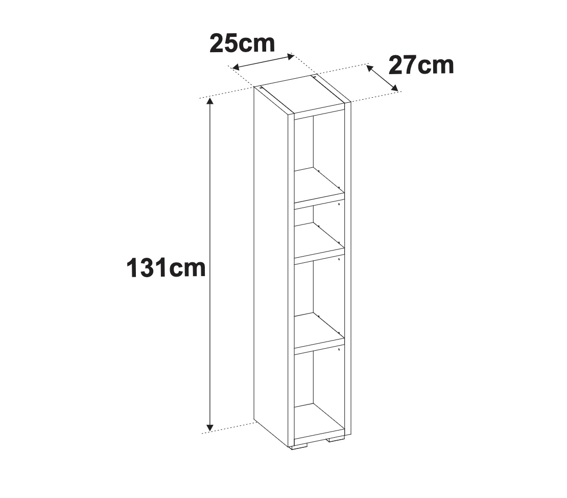 Conveniente Libreria salvaspazio finitura Rovere