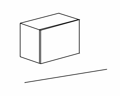 Cubo a terra finitura Gesso, Made in Italy Zenzero Shop