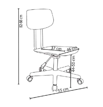 Sedia operativa, finitura Bianca scontata