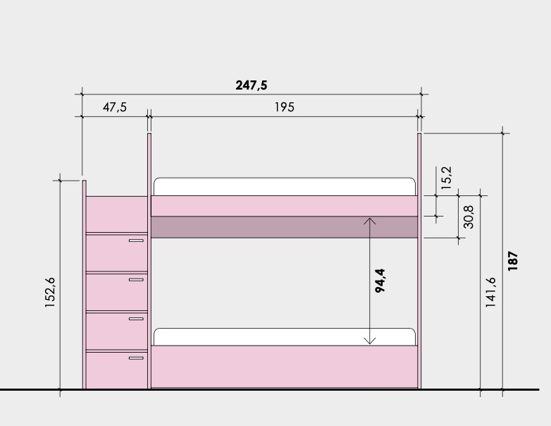 Letto a castello per bambini, prezzo offerta scontato