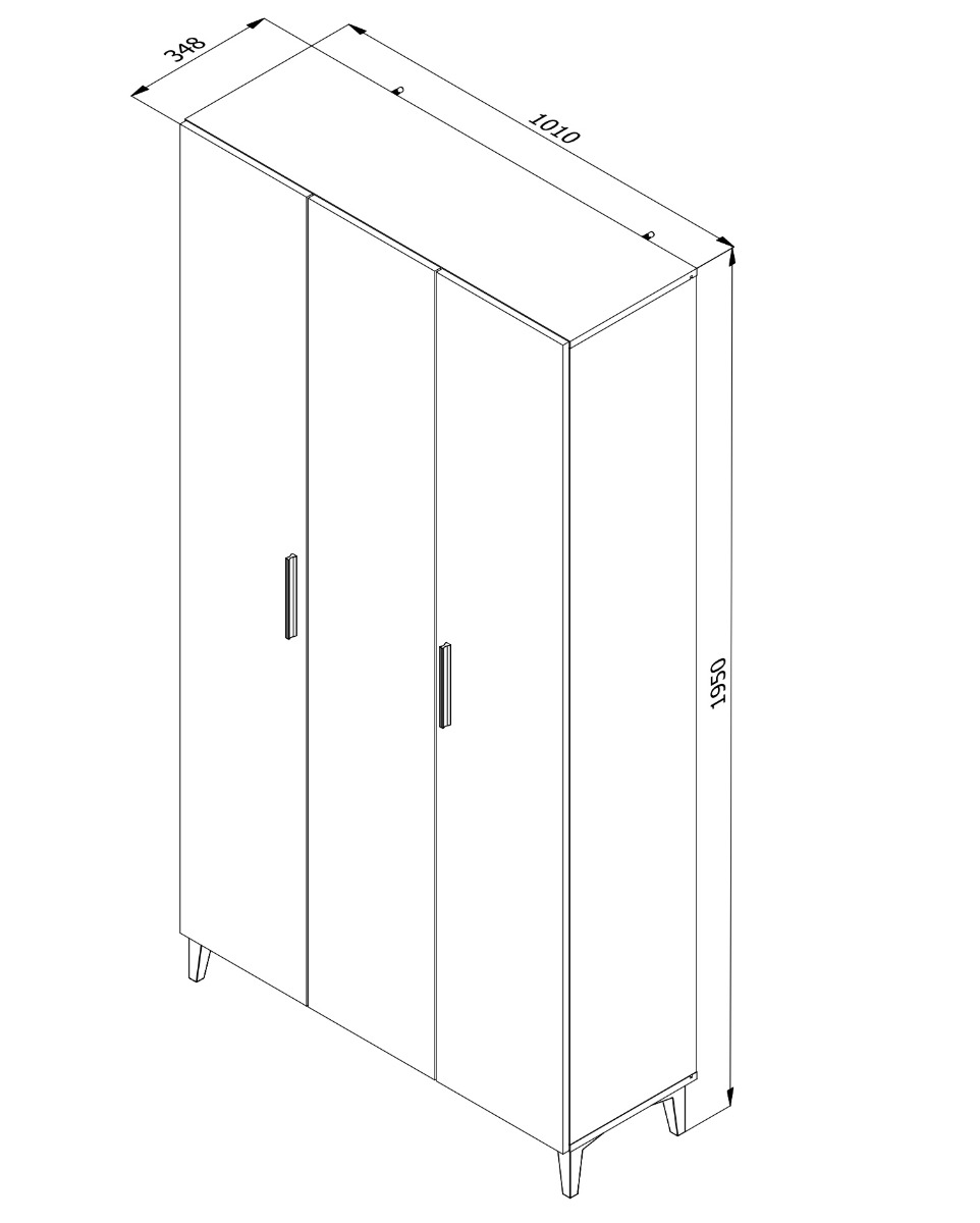 Nuova e economica Scarpiera 3 ante colore Bianco 